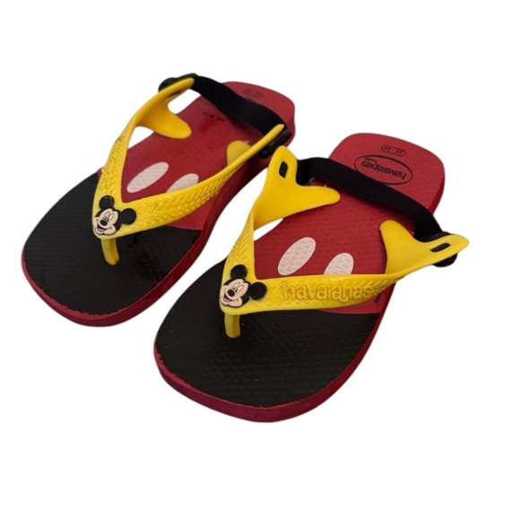 Disney Baby Havaianas Mickey Mouse Print Thong Flip Flops Size US 8C - Picture 1 of 4